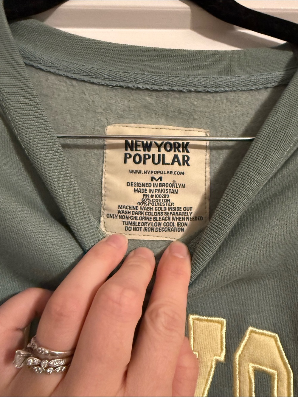 NEW YORK Sweater - Sage Green - Picture 3 of 3